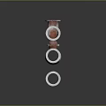 Industrial Metal Pipe Fittings Featuring Valve Elbow And Straight Rusty Tubes