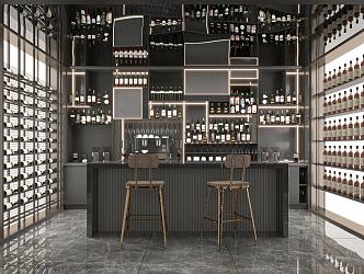 Modern Wine Cellar 3d model