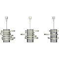 Stylish Modern Silver Chandeliers With Multi Tier Circular Metallic Design 3d model
