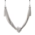 Cozy White Hanging Hammock Chair With Soft Flowing Fabric For Indoor Relaxation