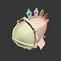 White Character Helmet Model Featuring Decorative Spikes And 3D Design