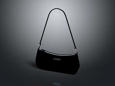 Stylish Black HUGO Handbag with Sleek Design and Single Shoulder Strap 3d model