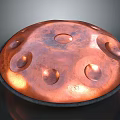 Copper Colored Circular Aerospace Object With Lunar Surface Like Holes For Space Exploration