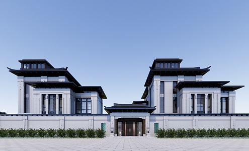 New Chinese Style Villa 3d model