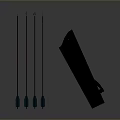 Vintage Weapon Arrows And Quiver With Silver Arrowheads Red Blue Shafts Brown On Gray Background