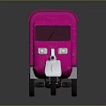 Vibrant Pink Tricycle Food Cart With Logo And Website On Exterior Design