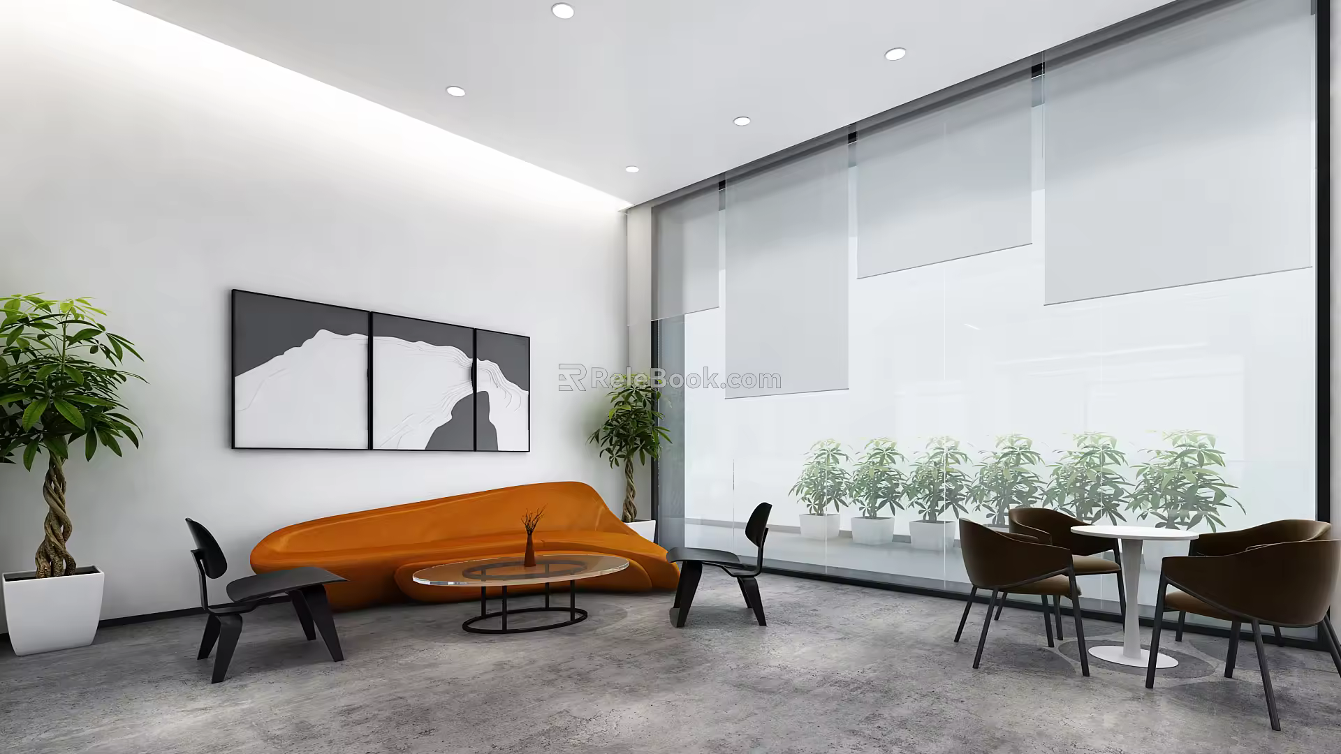 Reception Front Office Modern Reception Area 3d model