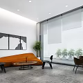 Reception Front Office Modern Reception Area 3d model
