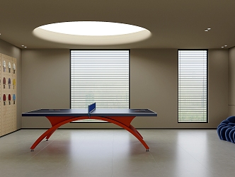 Table Tennis Room Table Tennis Table Sports Room Household Activity Room Entertainment Room Leisure Room 3d model