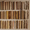 Decorative Wooden Strips And Natural Branches For Wall Arrangement