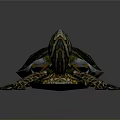 Colorful Turtle Sculpture With Vibrant Striped Shell Red Accent Head And Detailed Limb Design