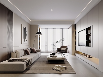 modern living room 3d model