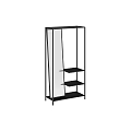 Black Metal Shelving Unit With Multiple Storage Shelves For Home Organization