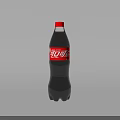 Coca Cola Carbonated Soft Drink in Black Bottle with Red Cap and Classic Label