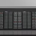 Elegant Modern Wine Cabinet With Glass Door Layered Design Wine Bottles And Decorative Items