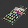 Electronic Circuit Board With Control Buttons Knobs Display Screen And Green Indicators
