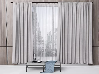 Modern Curtains 3d model