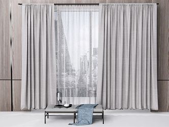 Modern Curtains 3d model