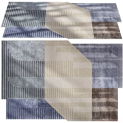 modern square carpet square carpet 3d model