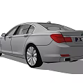 Silver BMW Luxury Sedan With Front Grille Design And Alloy Wheels