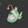 White Fish Shaped Furniture Decor With Shiny Surface Open Mouth And Curved Top Fin