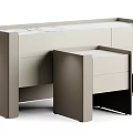 Modern Minimalist Bedside Tables With Marble Top Drawer And Neutral Color Design