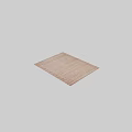 Modern Square Rug With Beige Textured Woven Pattern For Living Room Decor