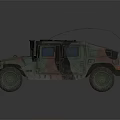 Camouflage Military Vehicle Hummer Style Design With Antenna Headlights And Large Tires