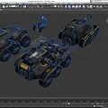 Science Fiction Armored Vehicle Transporter Armored Vehicle Motorcycle Launcher Light Tank Infantry Fighting Vehicle Low Face Number Low Model Simple Model Game Movie and TV Level 3d model