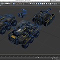 Science Fiction Armored Vehicle Transporter Armored Vehicle Motorcycle Launcher Light Tank Infantry Fighting Vehicle Low Face Number Low Model Simple Model Game Movie and TV Level 3d model