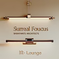 Modern Brass Wall Lamp for Lounge Interior with Surreal Focus Design by Babayants Architects