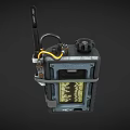 Tactical Weapon Control Unit Featuring NRK2 MC2 Antenna and Yellow Text Display Screen 3d model