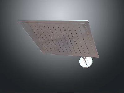 Square Rainfall Shower Head With Stainless Steel Body And Multiple Water Jets Modern Design 3d model