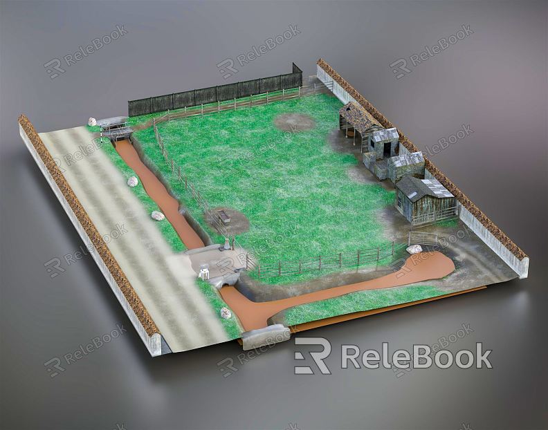 Modern Farm Farm Yard Stable Farmhouse model