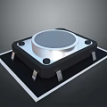 High Quality Computer Button Switch With Metal Top And Square Base Design 3d model