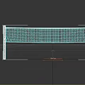 Outdoor Volleyball Net Fence Featuring Brown Poles And Sturdy Mesh Design