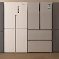 Modern Refrigerator Freezer Embedded Refrigerator Double Door Refrigerator 3d model