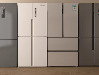 Modern Refrigerator Freezer Embedded Refrigerator Double Door Refrigerator 3d model