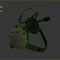 Modern gas mask sci-fi gas mask gas mask respirator 3d model