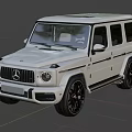 White Mercedes G Class SUV With Modern Design Black Wheels And Sleek Exterior
