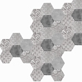 Modern Floor Tile Hexagon Wall Tile Floor Tile Wall Decoration 3d model