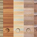 Diverse Colored Wall Paneling Samples With Different Textures And Decorative Balls
