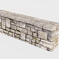 Building Exterior Wall With Rustic Stone Masonry Irregular Stones Natural Texture 3d model