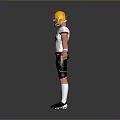 American Football Uniform Featuring Number 1 COUGARS Yellow Helmet Black Pants White Socks Black Shoes