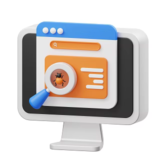 Modern Computer Monitor Cartoon Computer Animation Computer 3d model