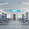 Modern classroom science and technology classroom 3d model