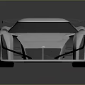 Silver Modern Sports Car With Sleek Design Illuminated Accents And Rear Spoiler