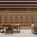 Interior Of Tobacco And Liquor Store With Liquor Shelves Tea Table And Display Cabinet