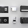Modern Kitchen Appliances Featuring Cooktop Oven Microwave Blender And Coffee Maker