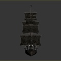 Industrial LOFT Sailboat Armored Ship Carto Ship 3d model